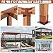 WERMAH 2025 Upgrade Pergola Kit, Heavy Alloy Steel Wood-Grain Brackets Kit for 4''x4''(Actual Size 3.6x3.6) Lumber, Easy Installation for Gazebos, Patio Pergolas (12PC Pergola Kit)