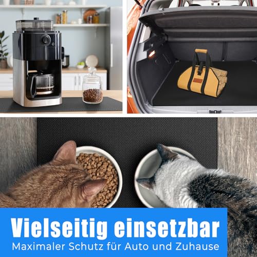 Universal Antirutschmatte 120x100 cm - Zuschneidbare, wasserdichte Schutzmatte für Kofferraum, Auto, Camping und Hundebox - Vielseitige Anti-Rutsch Schmutzfangmatte für Zuhause und unterwegs