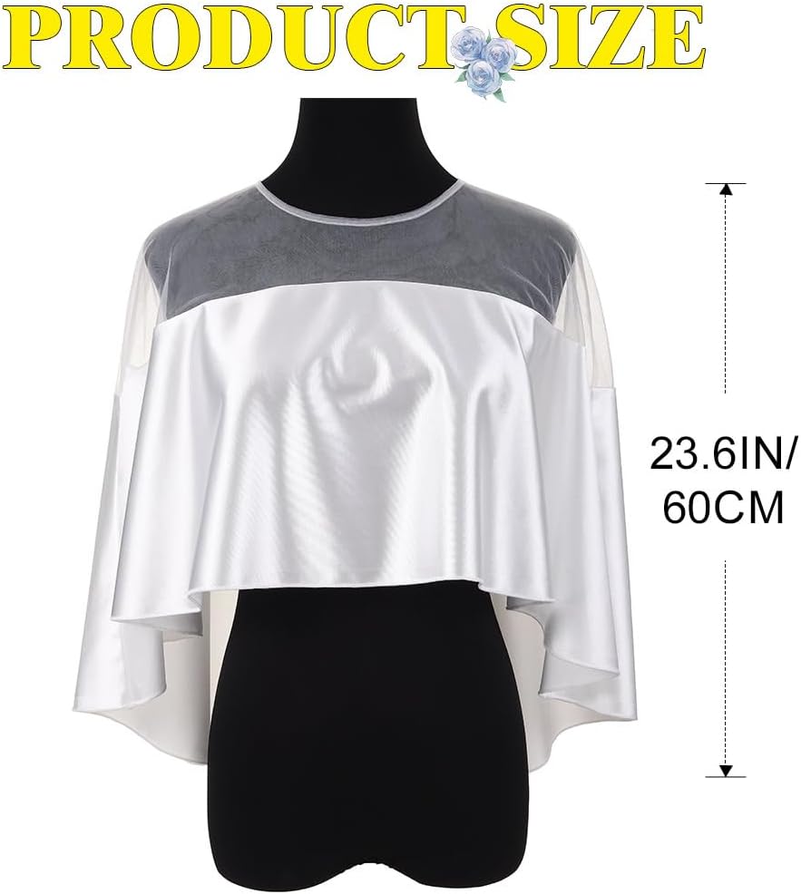 Women's Shawl and Wraps for Evening Dresses White Cape