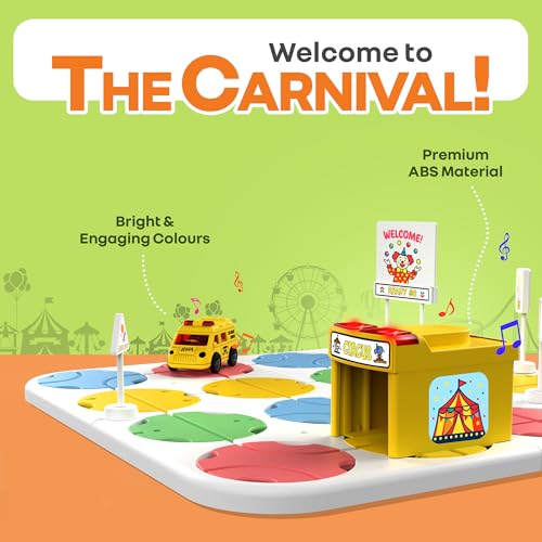 Image of R for Rabbit Orapple Carnival Car Play Toy with Twisty Tracks for Kids Lights & Music Problem Solving Creativity Booster, Easy Assembly and Endless Discovery for 3 Years + (Multi 1)