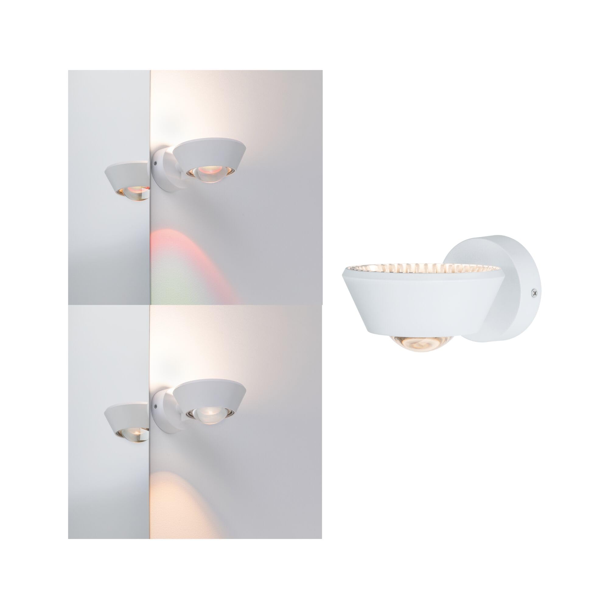 Paulmann 70946 Luminaria de techo LED WallCeiling Sabik IP44 230V redonda incl. 1x9 / 1x4 W regulable blanco mate lámpara de baño plástico 2700 K