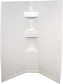 Lippert Replacement 27" x 27" x 65" Parchment Corner Shower Wall Surround for RVs, Manufactured Homes, Travel Trailers, 5th Wheels, and Motorhomes - 247191
