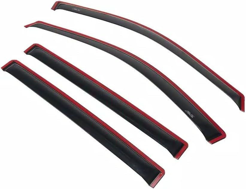 Auto Ventshade [AVS] In-Channel Rain Guards For 2009 - 2024 Dodge Ram 1500 (19-24 Classic Body Only); 2010-2025 Ram 2500 & 3500 MEGA/CREW CAB ONLY | Window Vent Visors, 4 pcs. - Smoke | 194109
