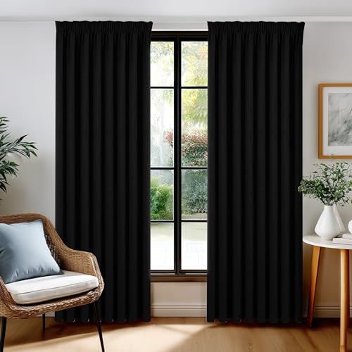 Deconovo Tende Oscuranti 100% con Nastro Arricciatore – Set di