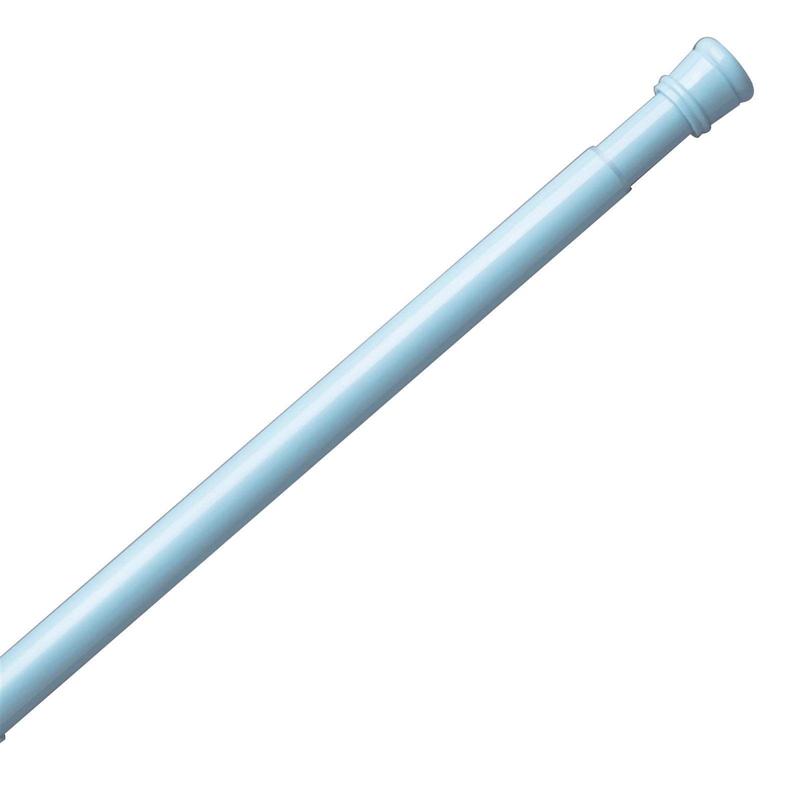 Ausziehbare Teleskop-Duschvorhang-Spannstange, Edelstahlschiene, Badewannenschrank, Aufhängestange, Edelstahl, Verschiedene Größen, Life Stick, Weiß – 90 bis 160 cm (Blau 70 bis 120 cm)