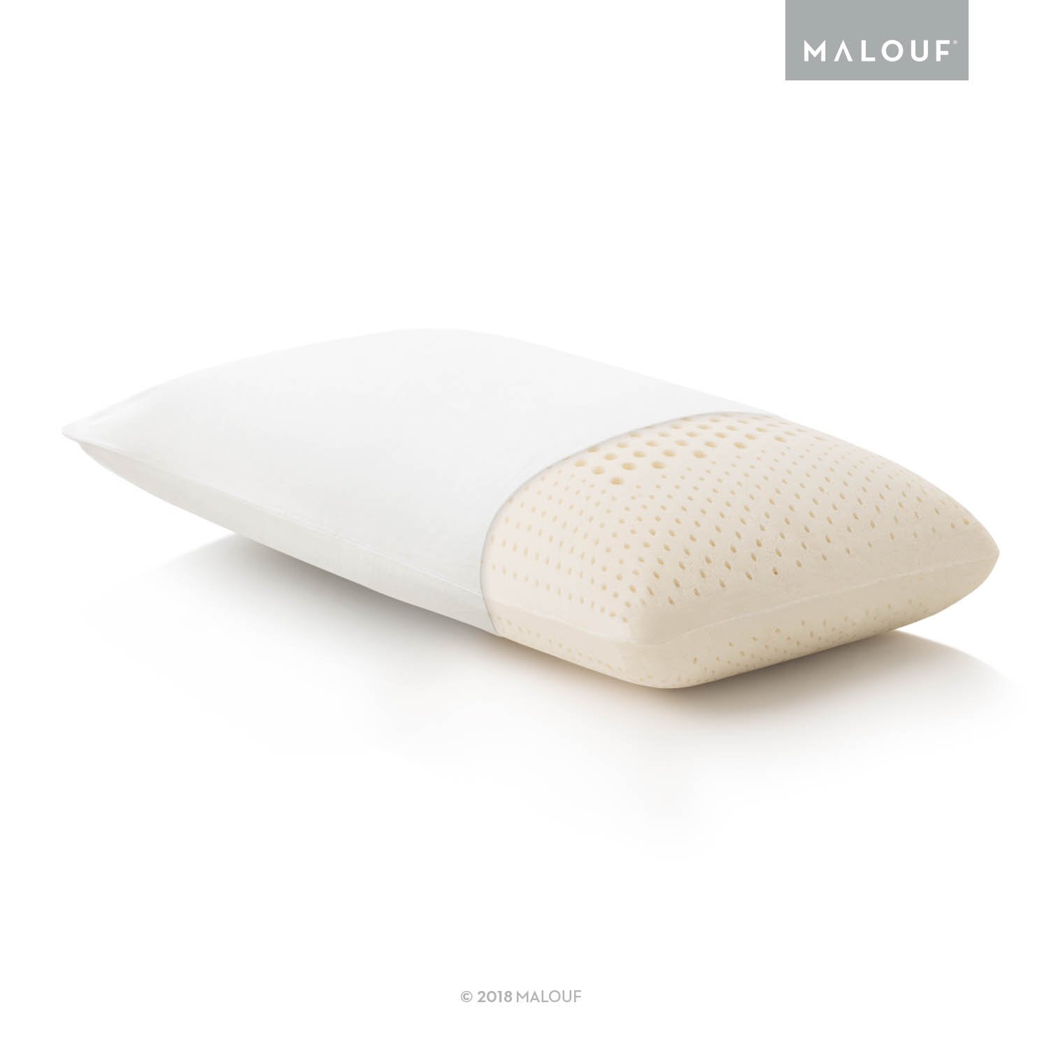 Malouf Z 100 Natural Talalay Latex Zoned Pillow Queen High Loft