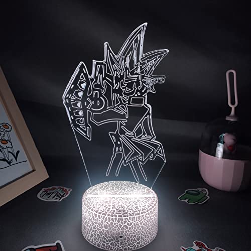 Alinzo Yu Gi Oh Anime 3D Night Light For Boy 16 Colors Girls Room Decor Illusion Led Lamp Usb Manga Yu Gi Oh Figure Suitable Kids Fans Christmas Gifts (Lava Lamp) #TOP25