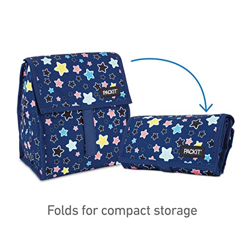 Packit Freezable Lunch Bag With Zip Closure, Bright Stars #TOP4