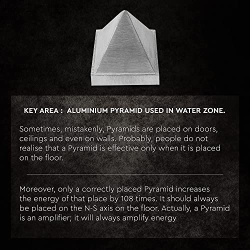 Image of Aluminium Pyramid | Vastu Remedy | Aluminium Solid Pyramid | Yantra for Healing | for Positive Energy (Pack of 1)