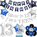 13 ° compleanno festa decorazione per ragazzi blu e argento ufficiale forniture compleanno adolescente buon compleanno banner ufficiale adolescente ghirlanda torta topper numero 13 palloncini foil
