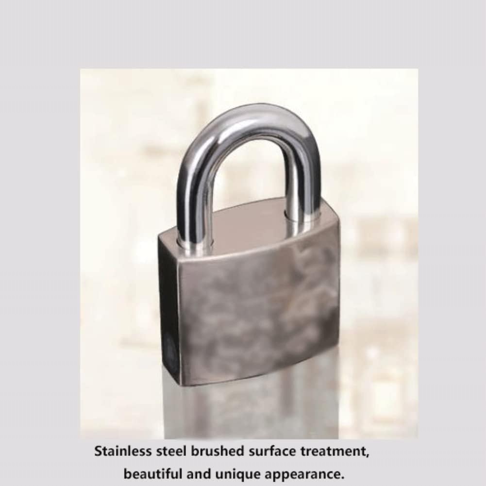 Bulk Locks Padlock with 3 Keys Key Lock Solid Stainless Steel Padlock Suitable for Door Cabinet and Drawer Outdoor Padlock