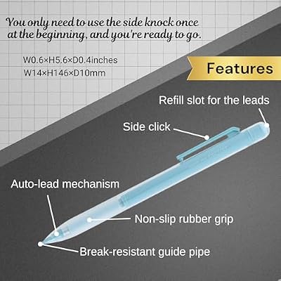 SUN-STAR Nocfree Mechanical Pencil, Automatic Lead Advance, Mint Blue S4483235 (Authentic Hologram for US and EU Only)