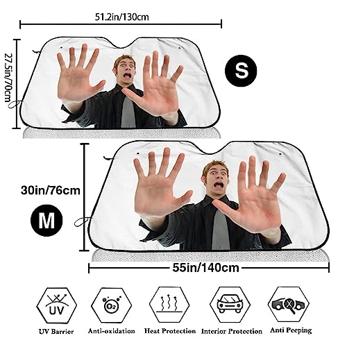Custom Car Windshield Sun Shade Personalized Design Your Image Text Logo Car Sun Visor Foldable Front Windshield Cover For Sedans Suv Trucks (S) #TOP3