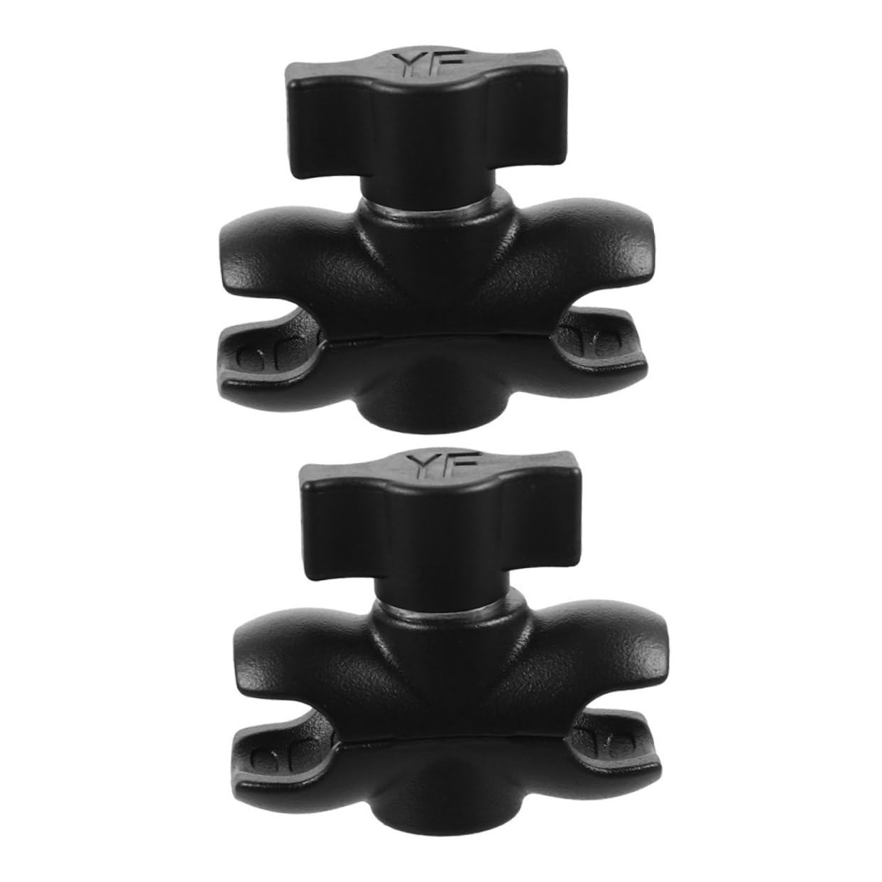 MOLUCKFU 2pcs Double Socket Arm Adapter for Motorcycle Aluminum Alloy Clamp Cameras Effortless Installation Sturdy Design for