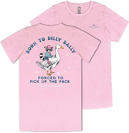 Simply Southern, Born to Dilly Dally, Forced to Pick up The Pace, Duck, Stars, Adult T-Shirt