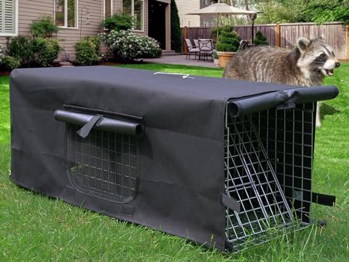 CSQOO Capa Para Gaiola De Armadilha Anmials, Capa Para Gaiola De Armadilha Com Janela De Malha Para