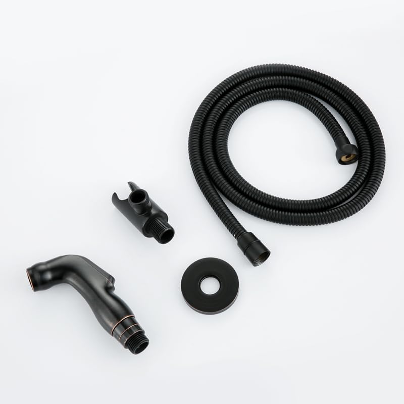 KLVN Oil Rubbed Bronze Handheld Bidet Spray Set - Toilet Diaper Sprayer Kit with Jet Holder & Connector