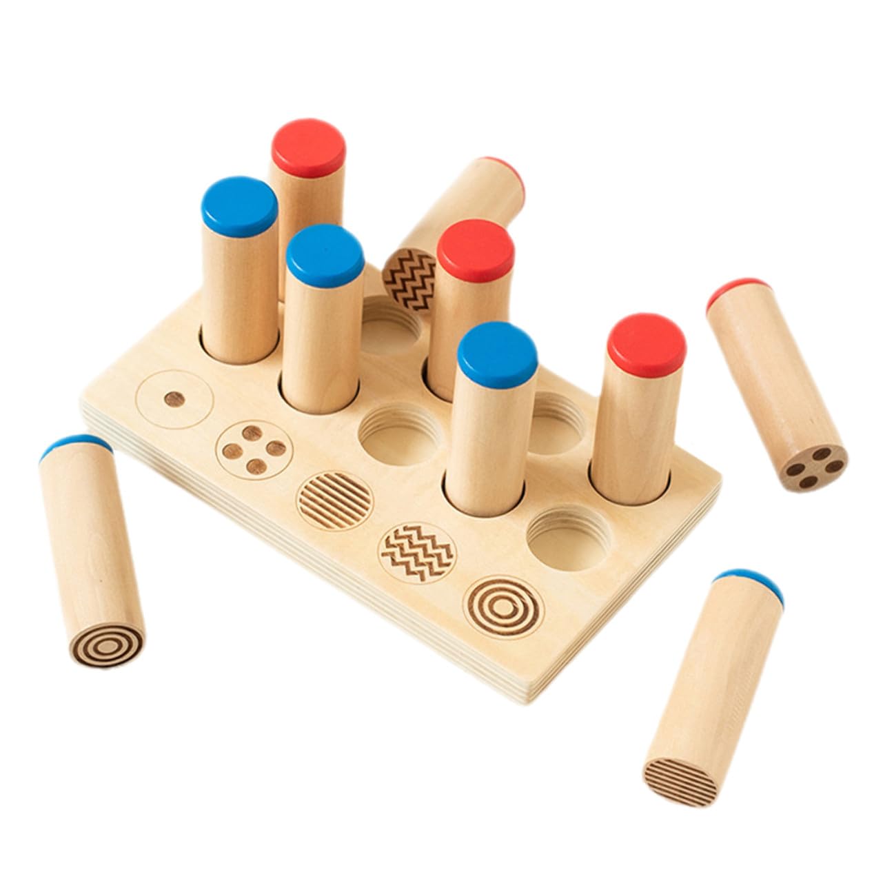 Juguete de Cilindros de Sonido Montessori, 1 Juego de Madera