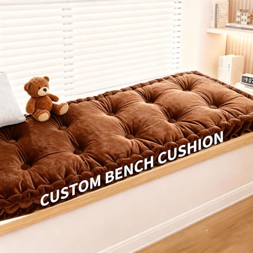 QemoraHome Custom Velvet Bench Cushion