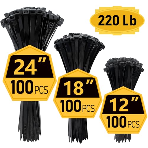 Zip Ties Assorted Sizes (12