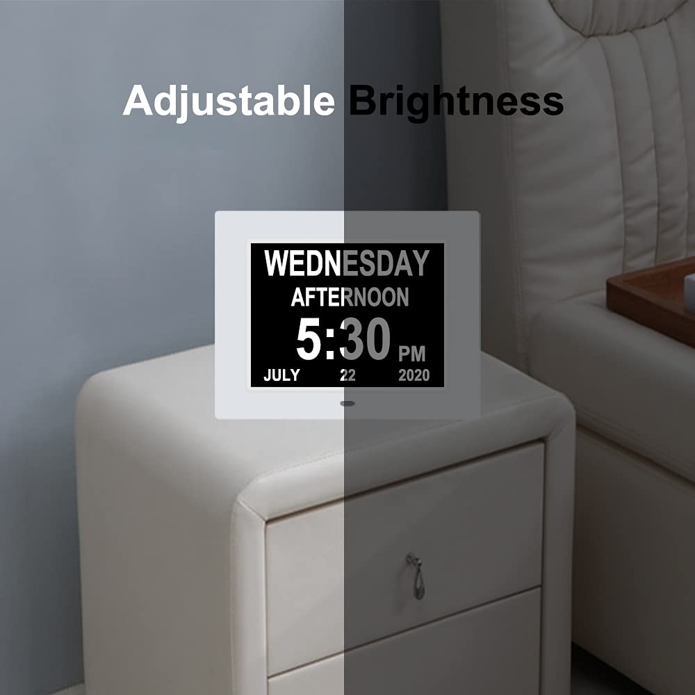 Buy Aowasi Digital Day Calendar Clock Extra Large Time and Date with 3