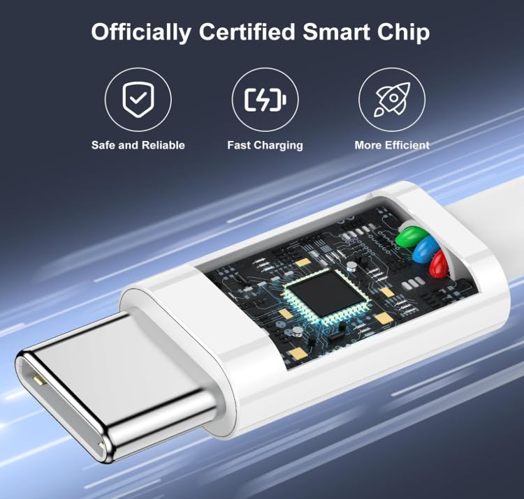 Image of 2 Meter | USB to Type-C | Fast Charging Cable | WHITE | 2 Metre | 480 Mbps Data Transfer | for Smartphones and Tablets (WHITE)