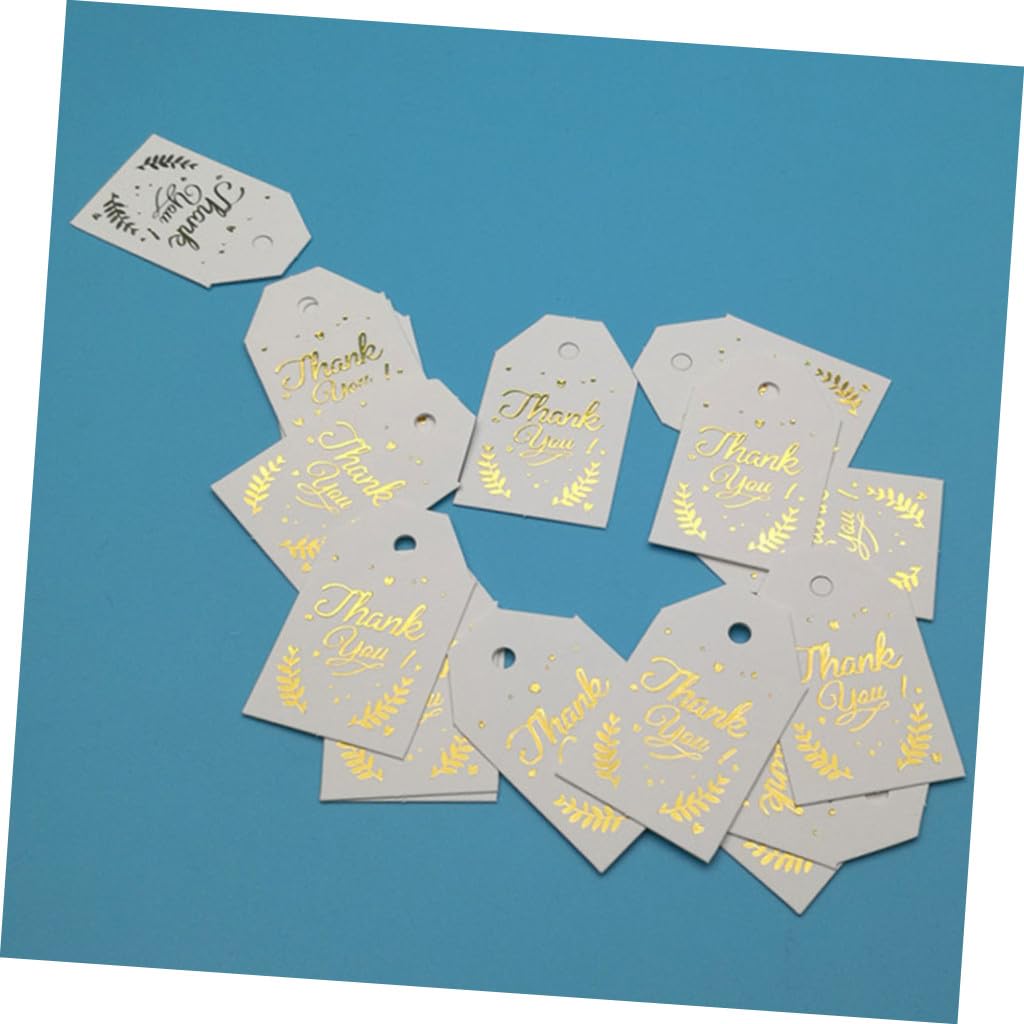STOBOK 500stücke Geschenkanhänger Für Hochzeiten Rechteckige Dankeskarten Mit Heißer Prägung Für Süßigkeitenboxen Geschenkverpackungen Und Tischdeko