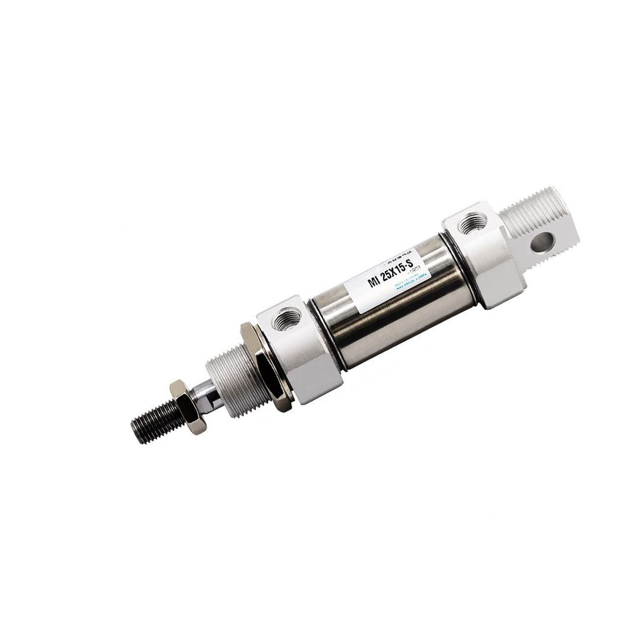 AYADEE MI10/12/16/20/25 10 * 25X30X50X75-S-CA Kleiner Mini-Pneumatikzylinder aus Edelstahl, doppeltwirkend (Color : Stroke 40mm, Size : Bore 25mm)