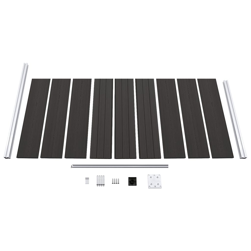 Haus & Garten Zaunpaneel WPC 95x186 cm schwarz Möbel Wahl