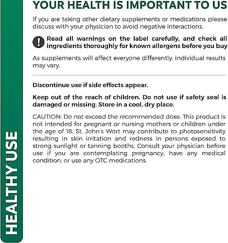 Save $4 (11% Off) - Mood Boost & Balance Bundle - St. John's Wort (Non-Gmo) With Powerful 900Mcg Hypericin Extract (120 Capsules) & Thyroid Support With Iodine For Energy Improvement (120 Capsules) #TOP7