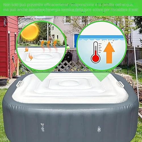 Housse gonflable pour bain à remous couverture pliable de piscine extérieure