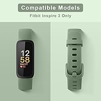 Vista 3 de Meliya para Fitbit Inspire 3 Correas para Hombres y Mujeres, Correas Deportivas de Repuesto de Silicona Suave Ajustable Compatibles