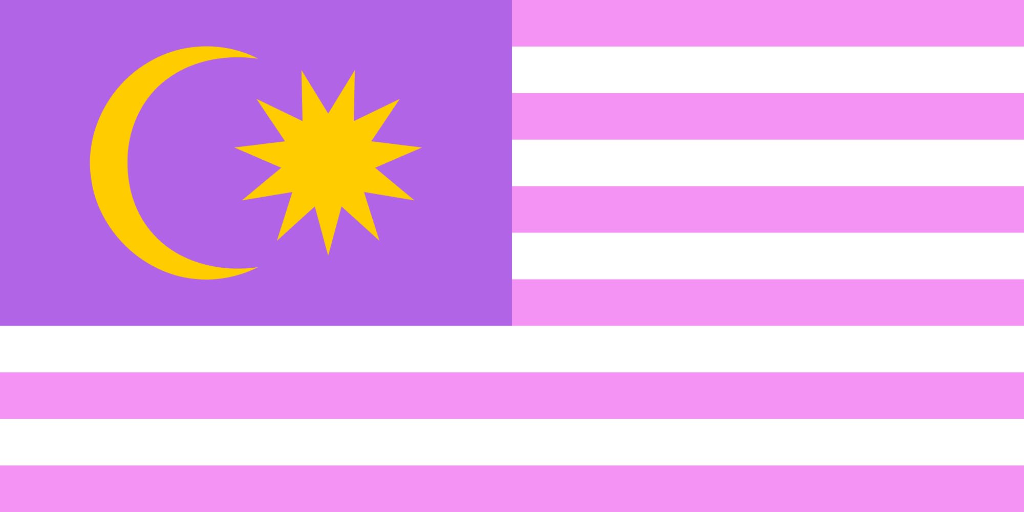Drapeau Bisexual-pride Flag of Malaya grand modèle paysage pour revendiquer votre histoire