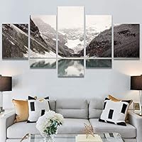 SIGNWIN 5 Panel Canvas Wall Art Calming Waters for Home Decorations Ready to Hang - 60