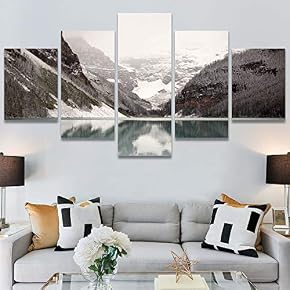 SIGNWIN 5 Panel Canvas Wall Art Calming Waters...