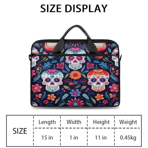 Bolsa para laptop calavera 15 pulgadas con correa ajustable miniatura 2