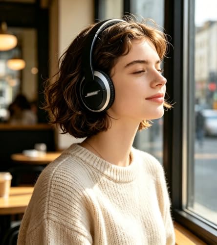 Replacement Ear Pads Compatible with Bose OE2 Headphones | Black + blue/high-density sound-isolating soft ear pads, protein leather material miniatura 6