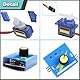 JYUDAUFU 4 Stück 9g 360° Mikro-Servomotor mit Servotester mit Mini-Schraubendreher, für RC-Spielzeug/Roboter/Modellflugzeug, intelligenter Autohubschrauber/für Arduino/für Raspberry Pi/DIY