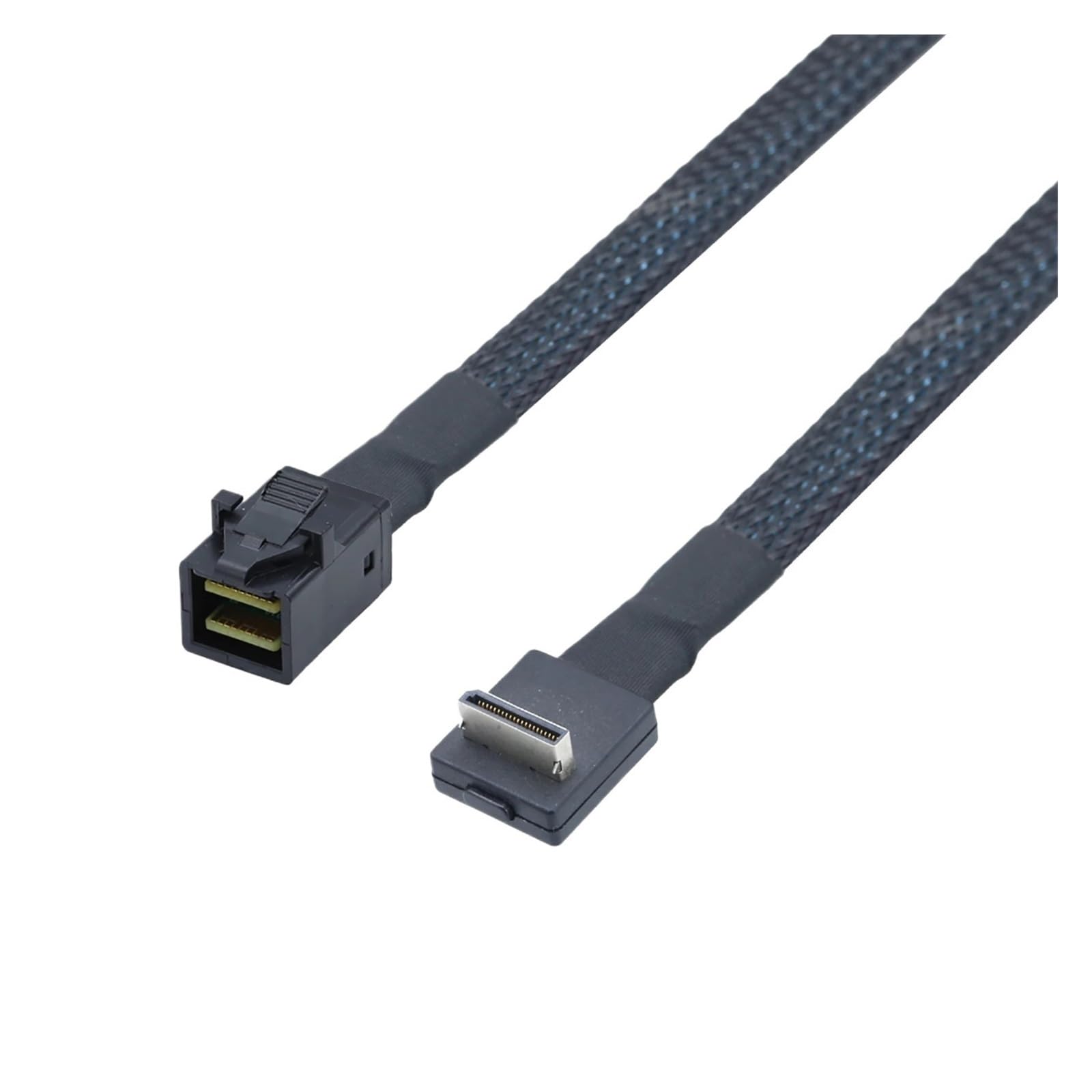 OcuLink PCIE Kabel SFF-8611 4i 42 Pin 90 Grad auf HD MI NI S*A*S SFF-8643 für SSD Data Active Cable (0,5m)