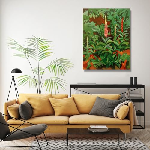 Tableau Fox Gloves Macke pour transformer une deco murale de salon minimaliste