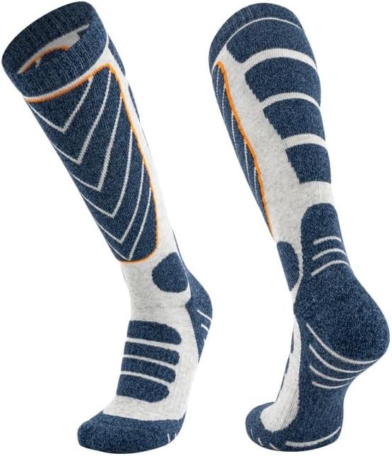 Ski Socks Winter Long Tube Woolen Sports Warm Hiking for Circulation, Athletic Recovery & Travel
