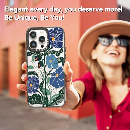Coque iPhone 12 Pro Max noire Passiflora mignonne et durable de 6,7 pouces
