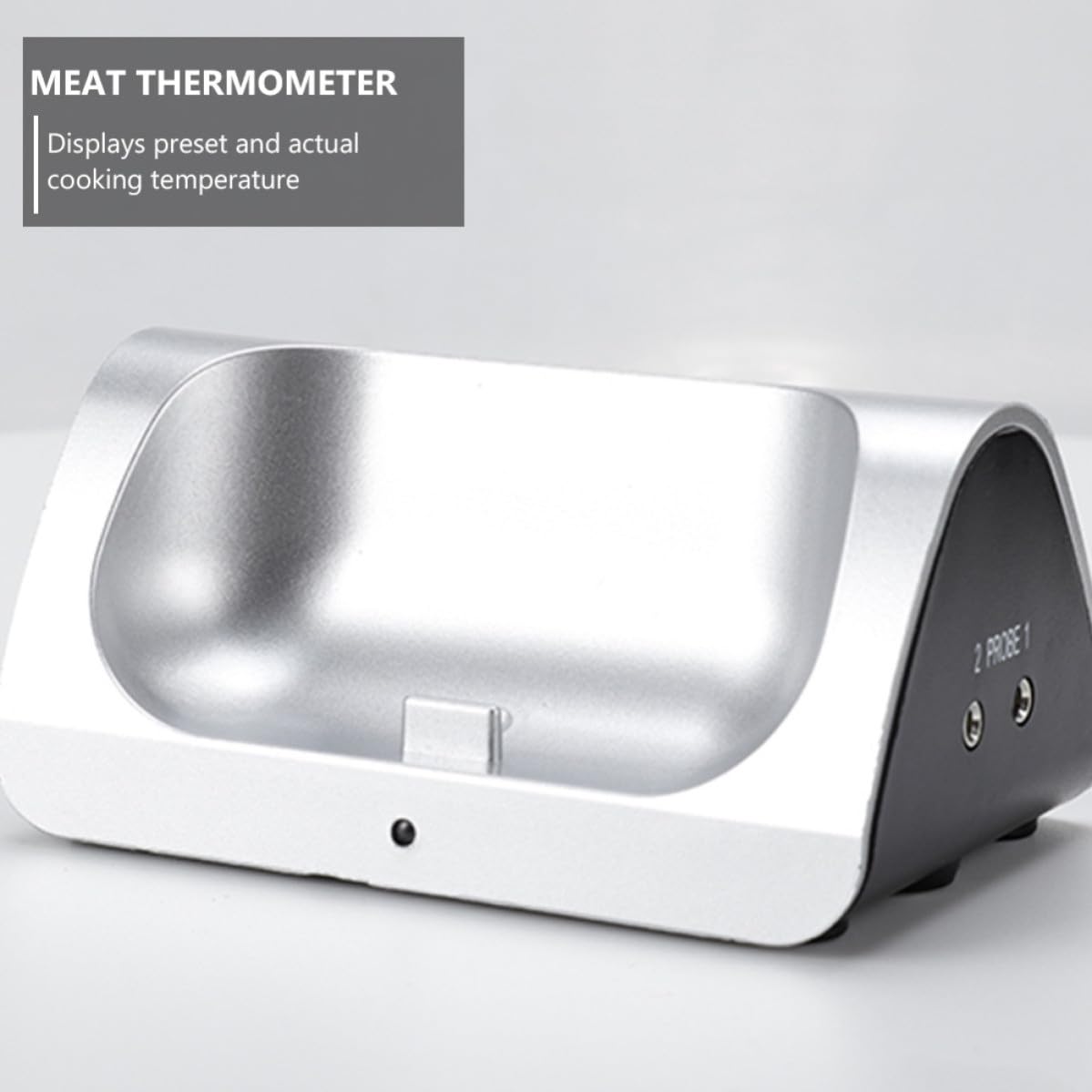 Garneck Termómetro Inalámbrico para Cocina Doble Sonda de Acero Inoxidable y Plástico, Medición 0-250℃, Adecuado para Barbacoa y Asados de Cerdo y Ternera