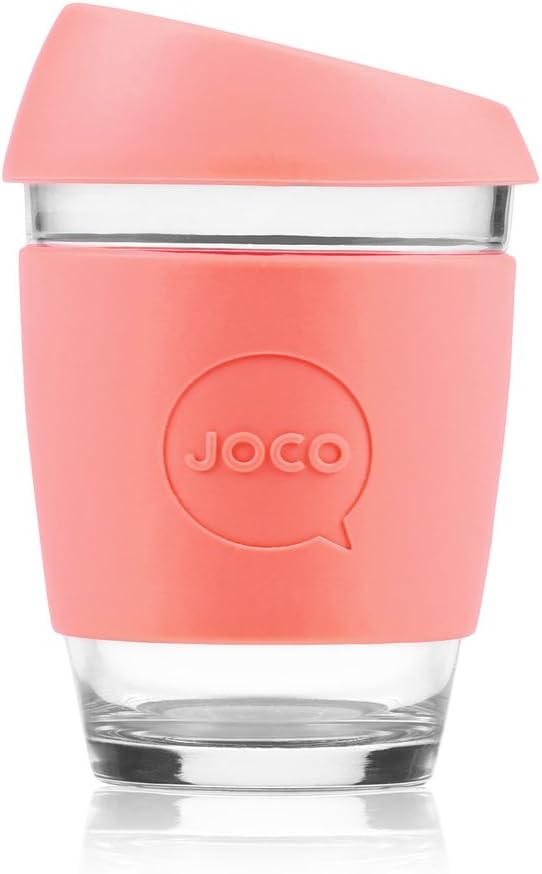 JOCO Glass Reusable 12oz Coffee Cup (Persimmon)