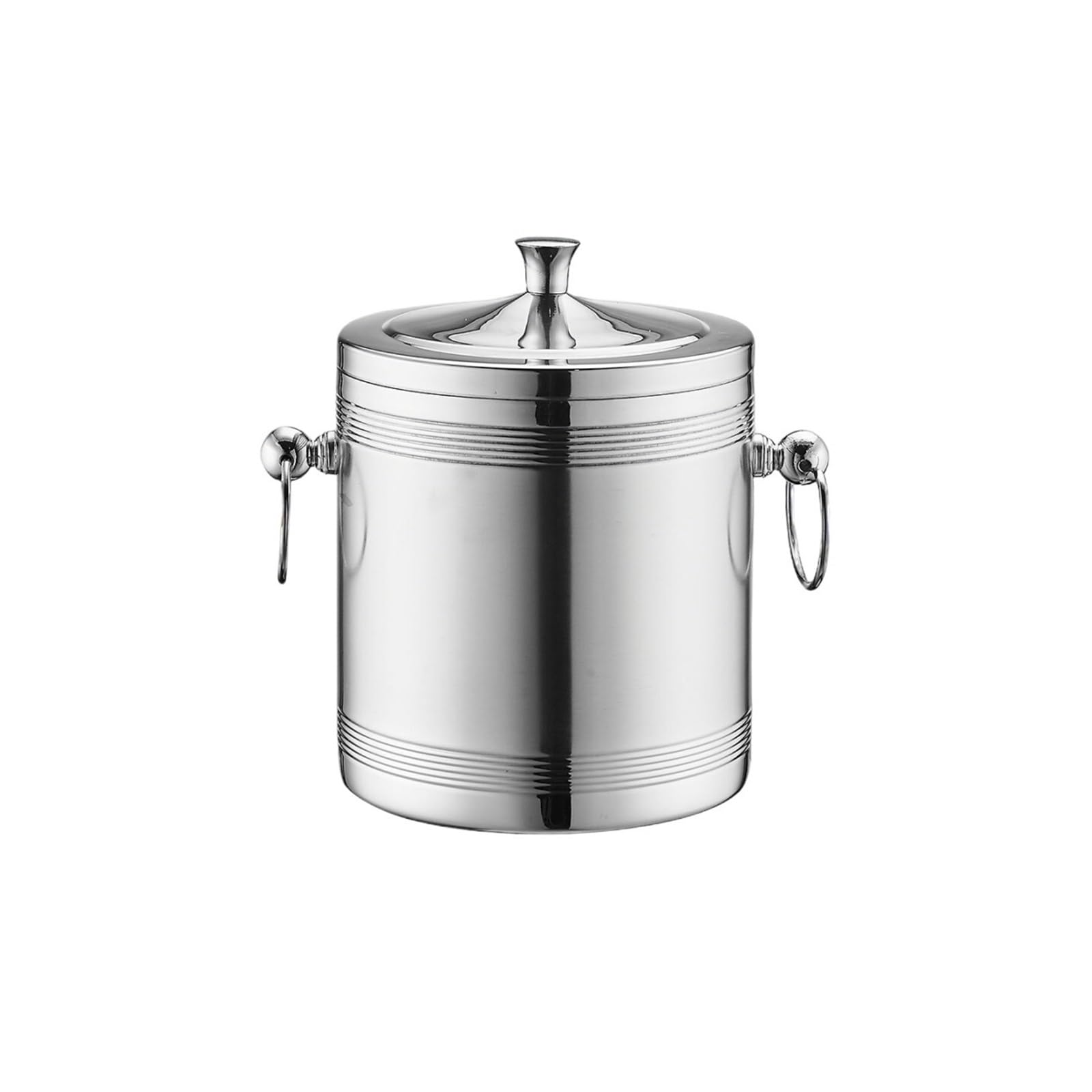 Lijiaxiuyc-101 ice bucket Metal Double Wall Ice Bucket With Lid Ideal For Cocktail Bar, Parties, Chilling Wine, Champagne champagne bucket(Large)