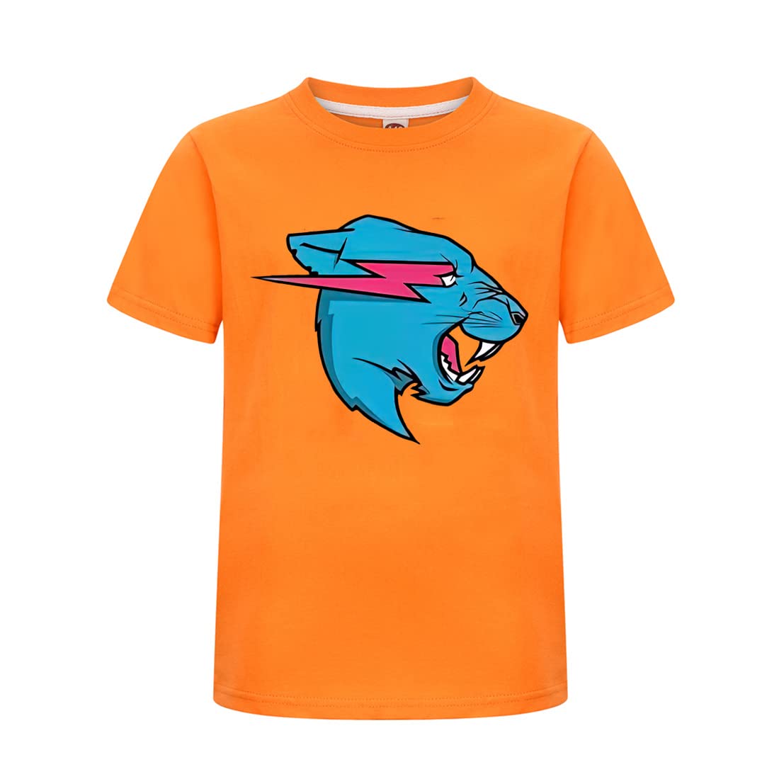 Delanhon Camiseta de verano para niños y niñas, diseño de gato rayado, 100 % algodón