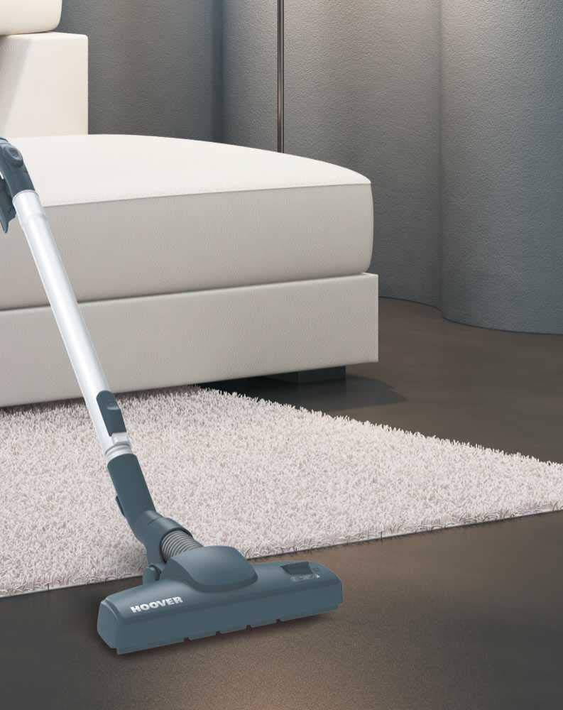 Hoover RC50PAR Aspirapolvere Senza Sacco 4A+, 550 W, 2 Litri, 75 Decibel, Tubo telescopico in Metallo, Blu