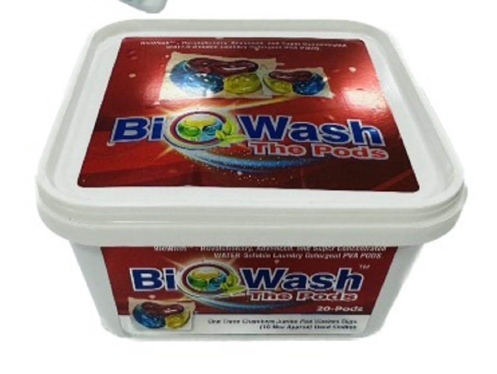 BioWash The Pods Laundry Liquid Detergent 3 Chamber x 20 Jumbo Locked