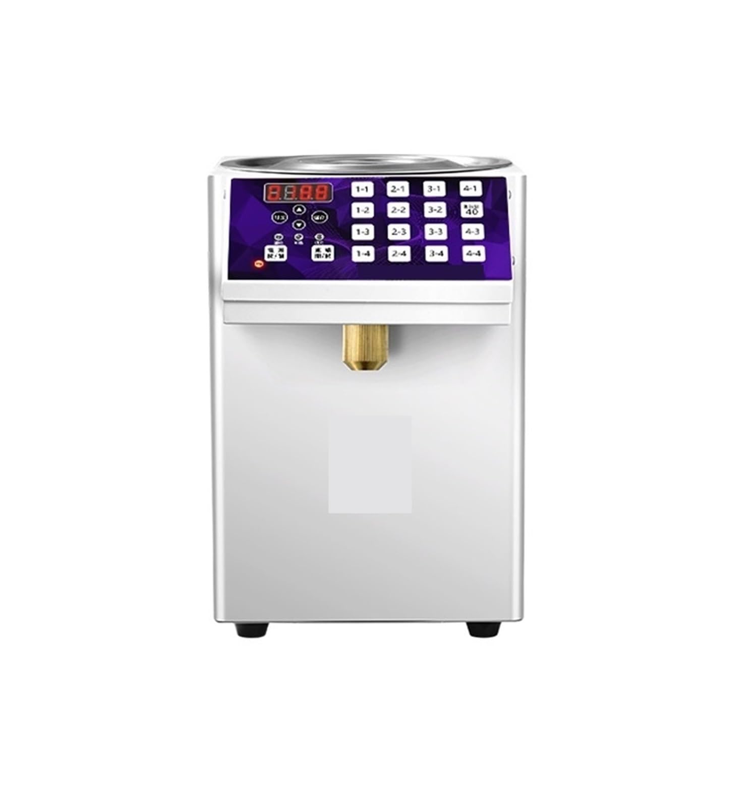 Syrup Machine, Milk Tea Equipment 16 Keys Quantitative Fructose Machine Automatic Electric Syrup Sugar Dispenser for Pearl Shop