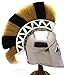 Medieval Warrior Corinthian Helmet with Gold and Black 18 Gauge Steel Wearable for Adult (Gold and Black)